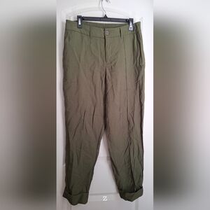 A NEW DAY Target rayon poly women’s 12 Medium Green Rayon Tapered Leg Trousers